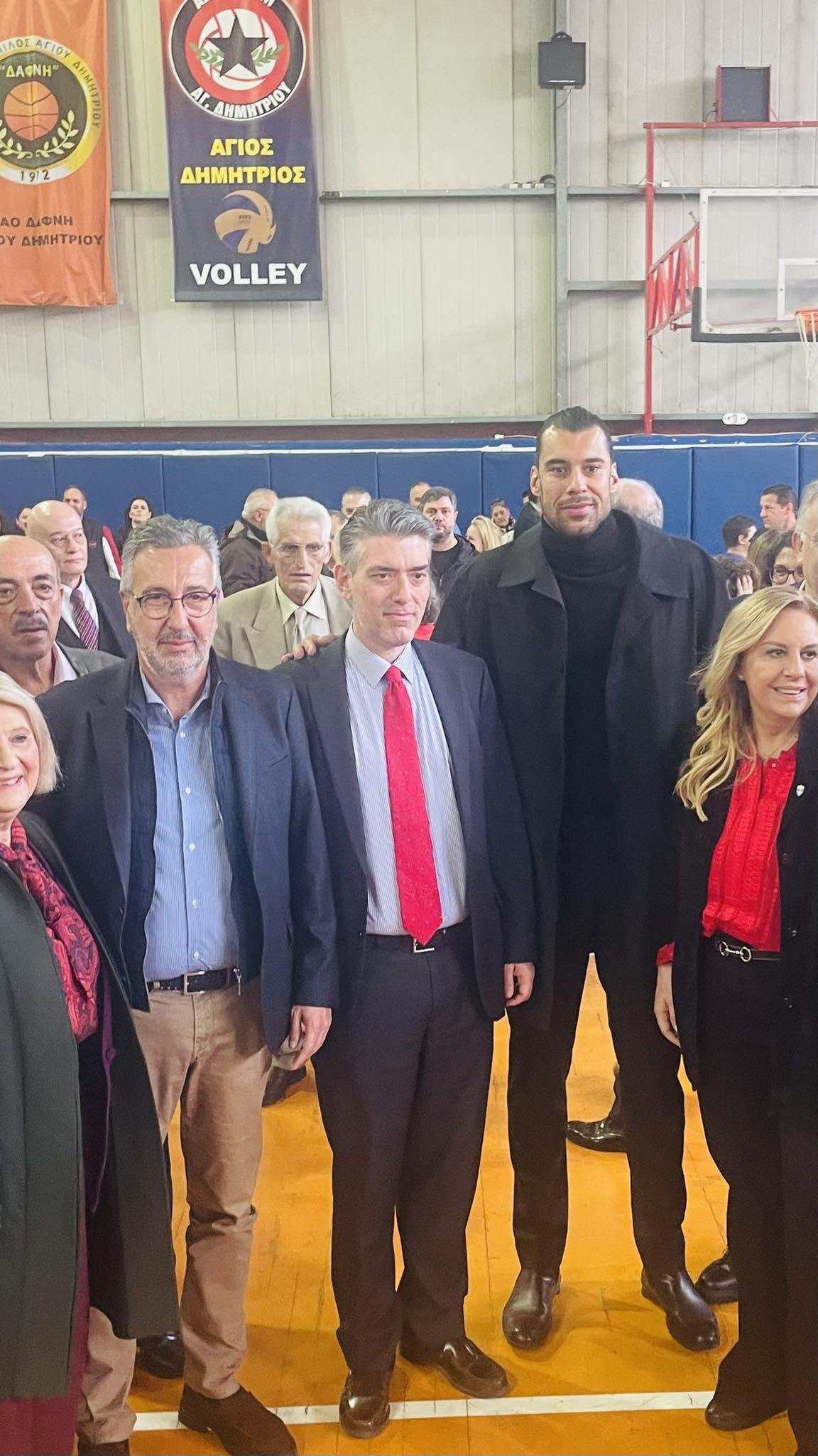 Στην τελετή μετονομασίας του κλειστού Γυμναστηρίου του Αγιου Δημητρίου σε Γήπεδο 